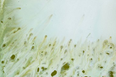 Soyut akrilik resim. Mermer mavisi soyut arkaplan. Karışık mavi ve yeşil boyalarla el boyası arka plan. Sıvı mermer deseni. Modern sanat. 