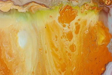 Soyut akrilik resim. Mermer mavisi soyut arkaplan. Sıvı mermer deseni. Karışık mavi ve yeşil boyalarla el boyası arka plan. Modern sanat.