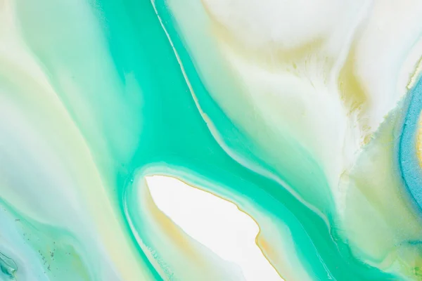 Pintura Acrílica Fluido Abstrato Fundo Abstrato Azul Marmoreado Padrão Mármore — Fotografia de Stock