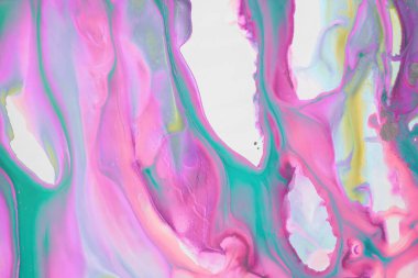 Soyut akrilik resim. Mermer mavisi soyut arkaplan. Sıvı mermer deseni. Karışık mavi ve yeşil boyalarla el boyası arka plan. Modern sanat.