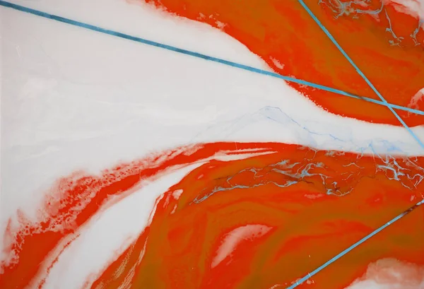 Barva Tekutou Texturu Moderního Umění Abstraktní Epoxidová Pryskyřice Zelené Vlny — Stock fotografie