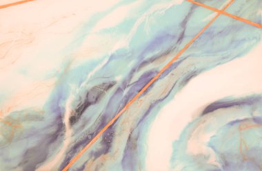 Sıvı akış desenli boya. Modern sanat geçmişi. Soyut epoksi reçine resmi. Bronz renkli yeşil dalgalar. soyut dijital kağıt ince sanat deseni.