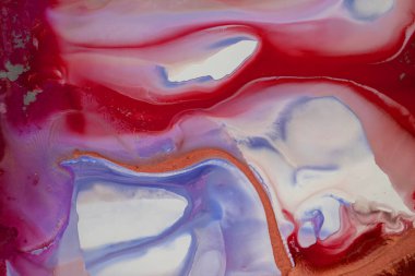 Soyut akrilik resim. Mermer mavisi soyut arkaplan. Sıvı mermer deseni. Karışık mavi ve yeşil boyalarla el boyası arka plan. Modern sanat.