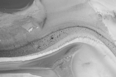 Soyut akrilik resim. Mermer mavisi soyut arkaplan. Sıvı mermer deseni. Karışık mavi ve yeşil boyalarla el boyası arka plan. Modern sanat.