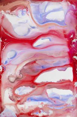 Soyut akrilik resim. Mermer mavisi soyut arkaplan. Sıvı mermer deseni. Karışık mavi ve yeşil boyalarla el boyası arka plan. Modern sanat.