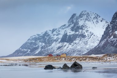 Flakstad beach, Lofoten Adaları, Norveç