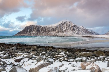 Flakstad beach, Lofoten Adaları, Norveç