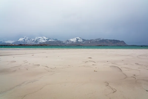 Ramberg beach, Lofoten ostrovy, Norsko — Stock fotografie