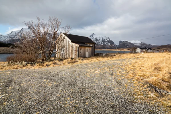 Idyllische zonsondergang, Lofoten eiland, Noorwegen — Stockfoto