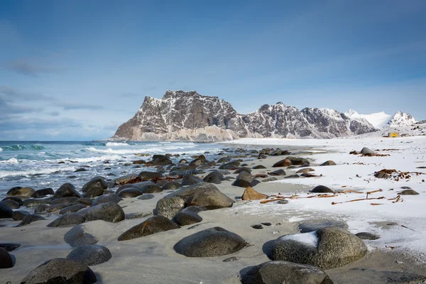 Utakleiv ビーチ、ロフォーテン諸島ノルウェー — ストック写真