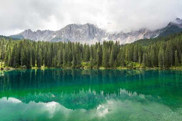 Lake Carezza, Dolomites mountains, Italy