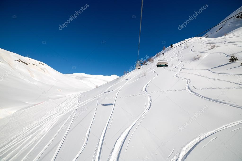 Ciampac ski area, Val di Fassa, Dolomites, Italy