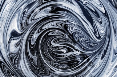 Akrilik boyalı, soyut siyah beyaz doku. Dökül bakalım..