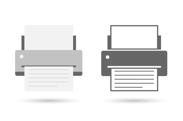 Vlakke het pictogram van de printer — Stockvector