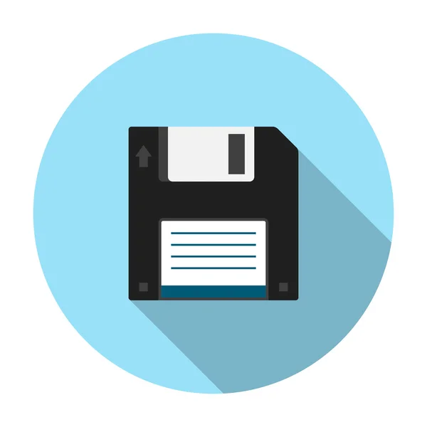 Floppy disk platte pictogram — Stockvector