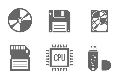Dijital veri vektör simgeler kümesi