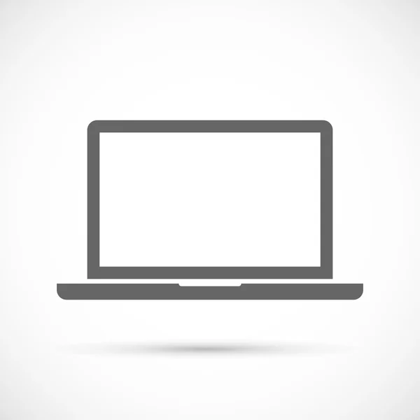 Icona del computer portatile piatto Illustrazione Stock