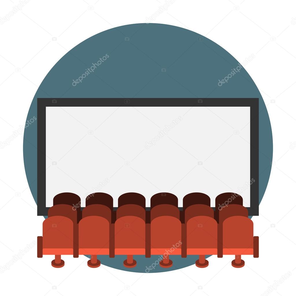 Cinema Hall Flat Icon Stock Vector C Pixelalex 104682436