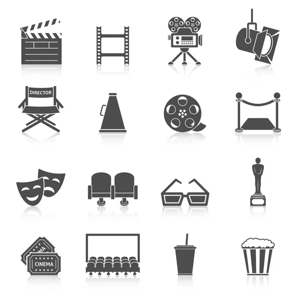Conjunto de iconos de cine — Vector de stock