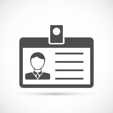 Adam simge için kimlik kartı