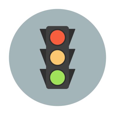 Trafik ışığı simgesi düz