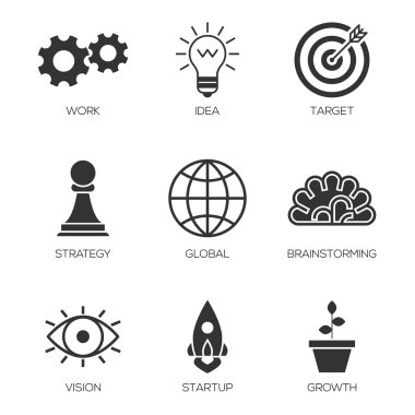 İş süreci ikonları/simgeleri