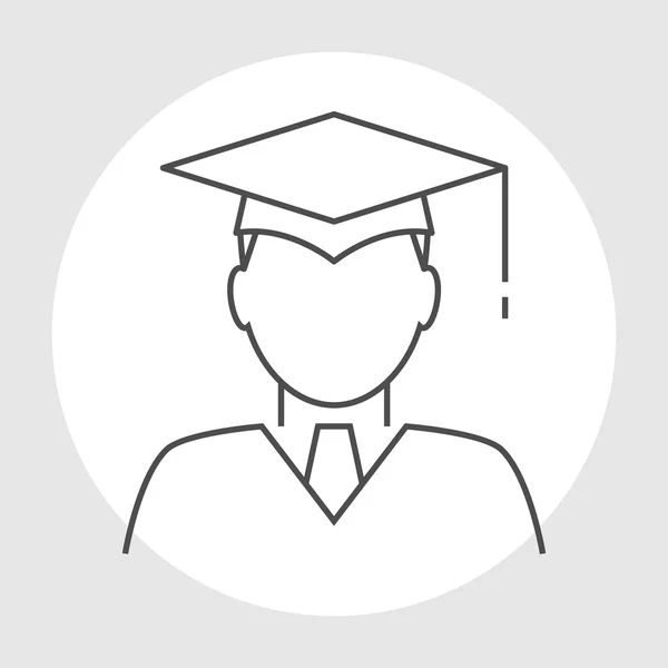 Diplomás avatar sor ikon — Stock Vector