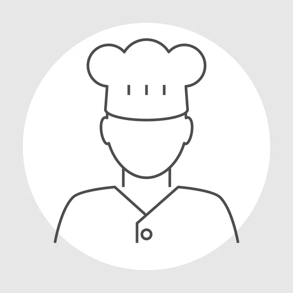 Cook ícone de linha avatar —  Vetores de Stock