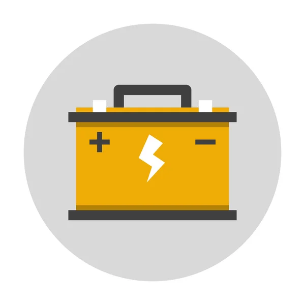 Auto batterij vlakke pictogram — Stockvector