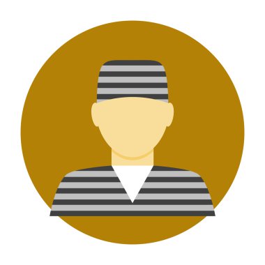 Suç avatar düz simgesi