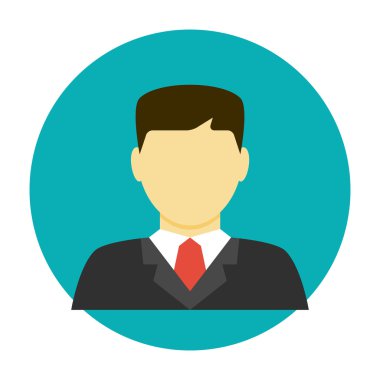 Avukat avatar düz simgesi