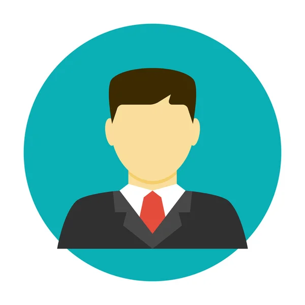Právník avatar ploché ikony — Stockový vektor