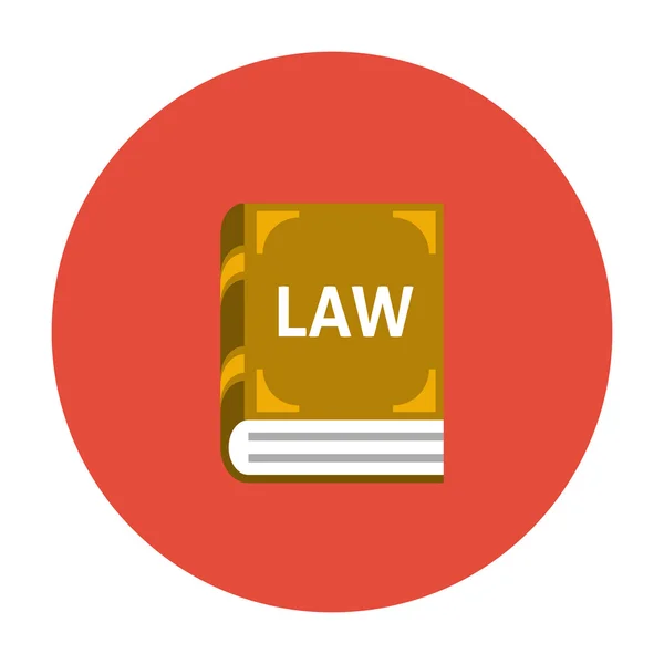 Libro de leyes icono plano — Vector de stock