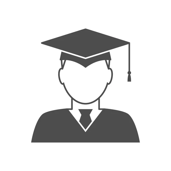Diplomás avatar ikon — Stock Vector