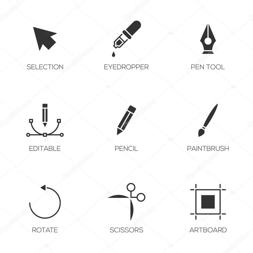 Graphic designer tools icons Stock Vector by ©Pixelalex 116697586