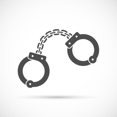 İzole kelepçe simgesi