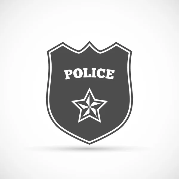 Insignia de policía icono — Vector de stock