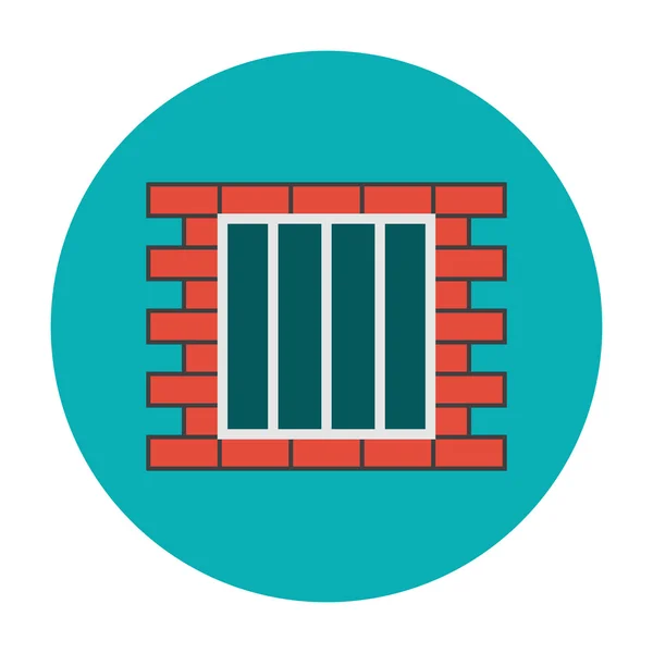 Icono de la cárcel plana — Vector de stock