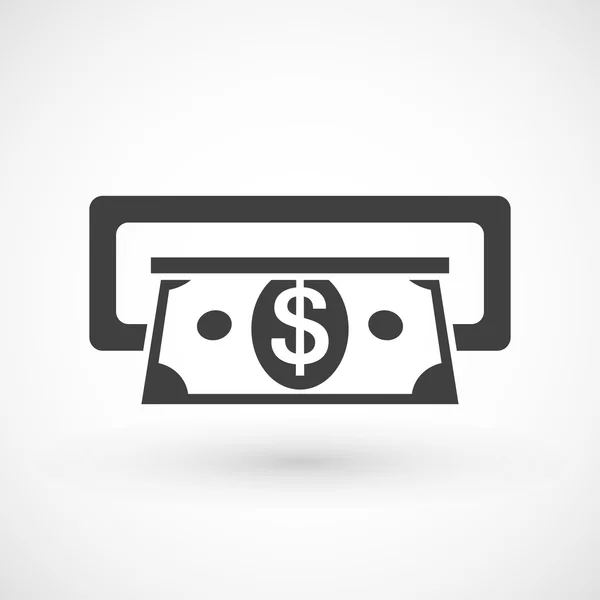 Retirer de l'argent de l'icône de fente ATM — Image vectorielle