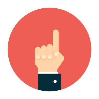 İş adamı el yukarı dönük