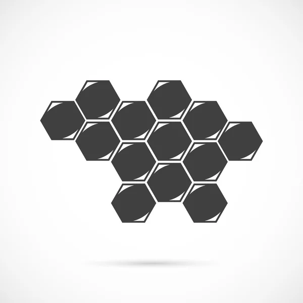 Honeycombs vector icon — Stock Vector