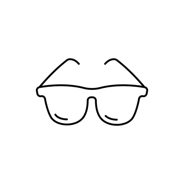 Icono lineal de gafas de sol sobre fondo blanco. Ilustración vectorial — Vector de stock