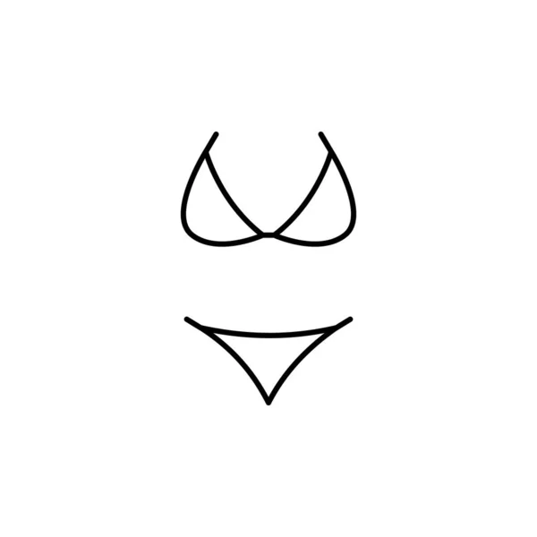 Swimsuit linear icon on white background. Editable stroke Royalty Free Stock Vectors