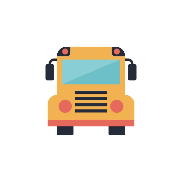 Školní autobus ploché ikony. vektorové ilustrace — Stockový vektor