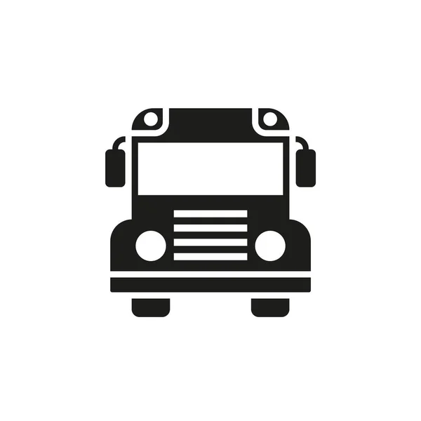 School bus zwart glyph pictogram — Stockvector