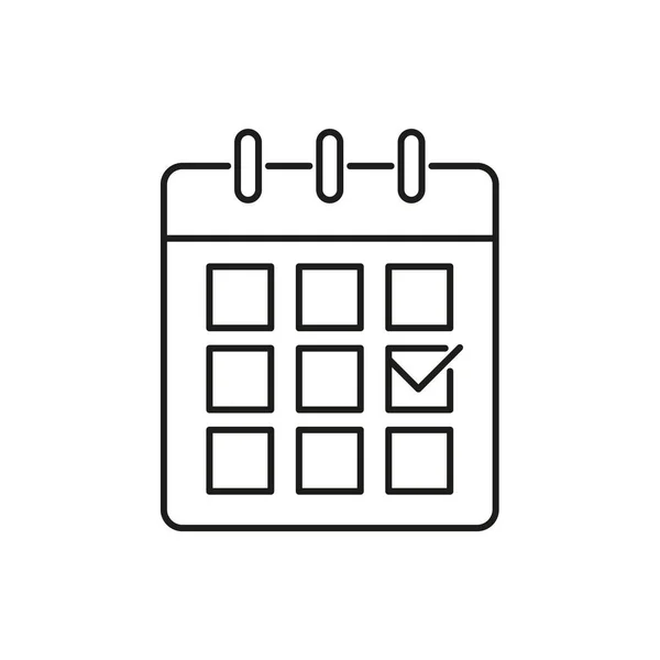 Calendar line icon. Editable stroke — Stock Vector