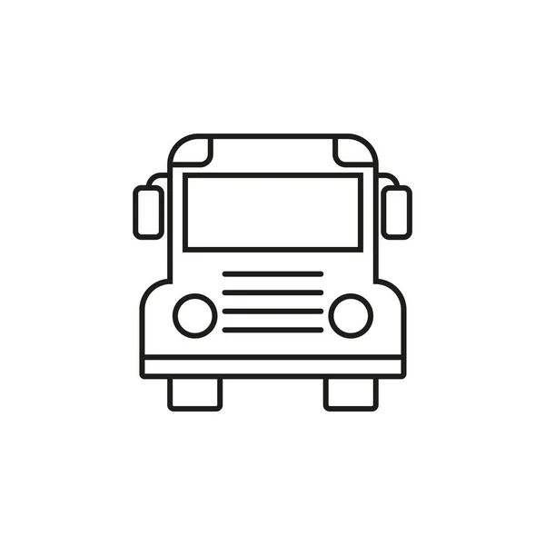 Een icoon van de schoolbus. Vectorillustratie — Stockvector