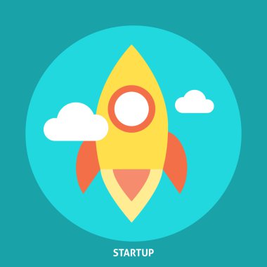 Yukarı roket simgesi başlatmak