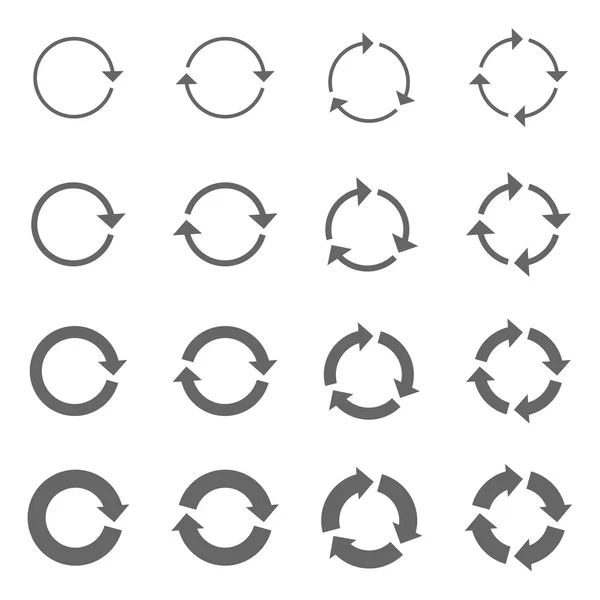 Rotatie pijlen Set — Stockvector