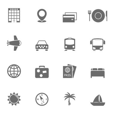 seyahat simgeleri ayarlandı